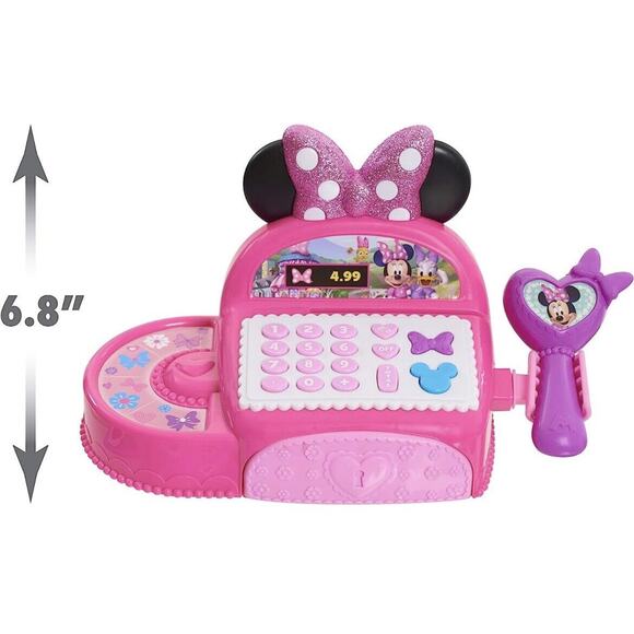 Disney Junior Minnie Mouse Pink Bowtique Cash Register Money Sounds NIB - Picture 3 of 3